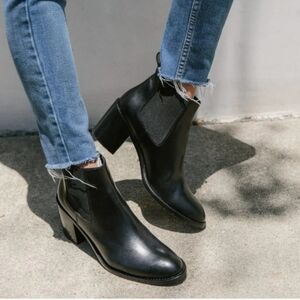 JENNI KAYNE,‎ Leather Heeled Chelsea Boot, Black, Size 41